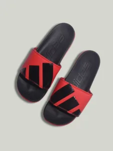 Adidas Slides – Red & Black Classic Edition