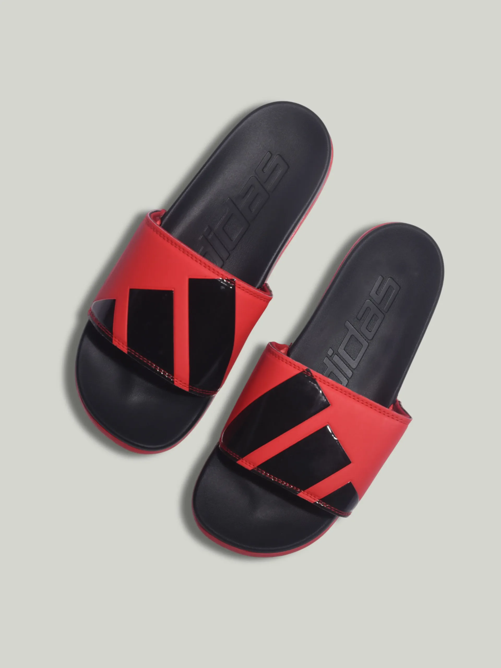 Adidas Slides – Red & Black Classic Edition