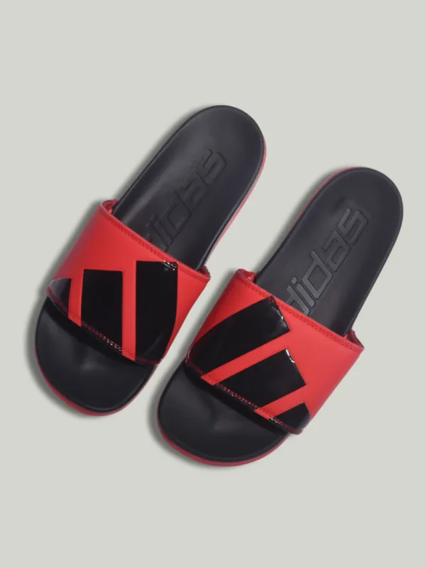 Adidas Slides – Red & Black Classic Edition