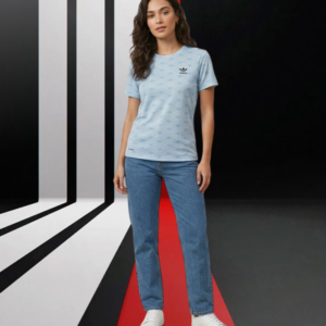 Adidas Dri Fit LTS 8806 – Women’s Sky Blue Performance Tee