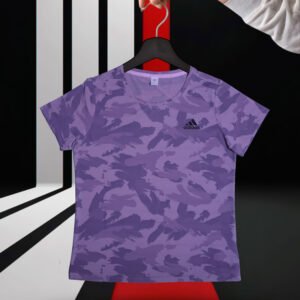 Adidas Dri Fit LTS 908 – Women’s Purple Performance Tee (Large)