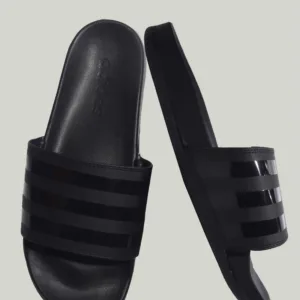 Adidas Stripes Slide – All Black Edition