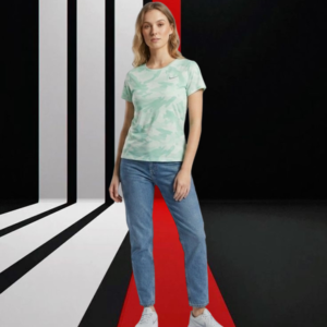 Nike Dri Fit LTS 908 – Women’s Green Performance Tee