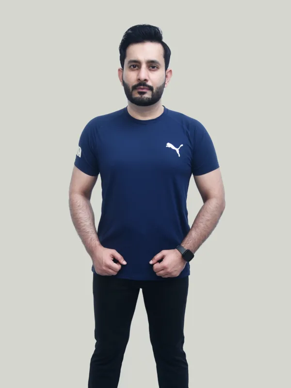 PUMA Dri Fit T Shirt  – Blue Performance T-Shirt