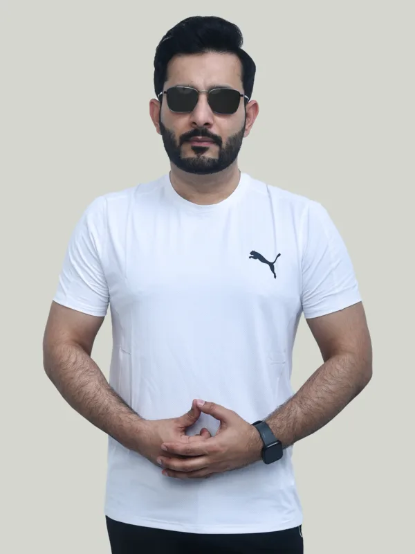 Puma Dri Fit – White Performance T-Shirt