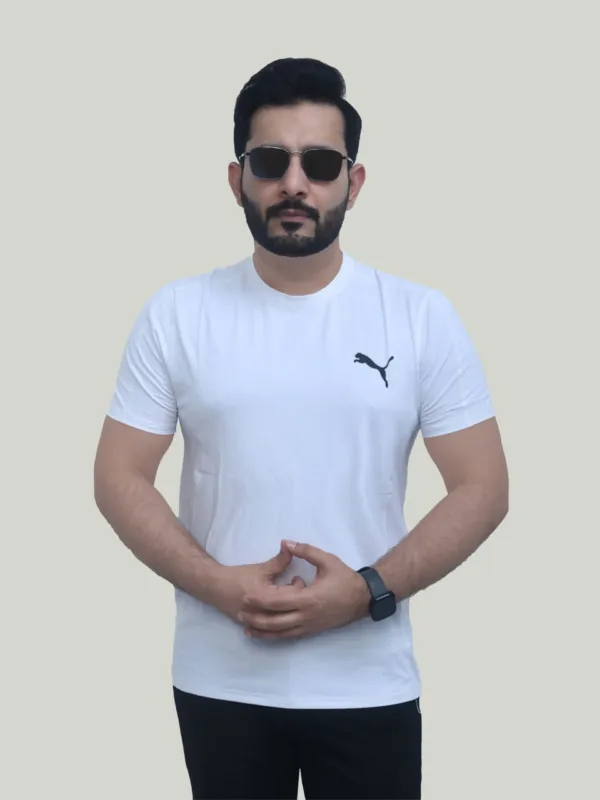 Puma Dri Fit – White Performance T-Shirt