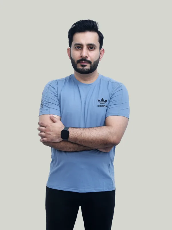 ADI Dri Fit  – Blue Performance T-Shirt