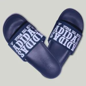 Adidas Cloudfoam Adilette Slides – Navy Blue Comfort Edition