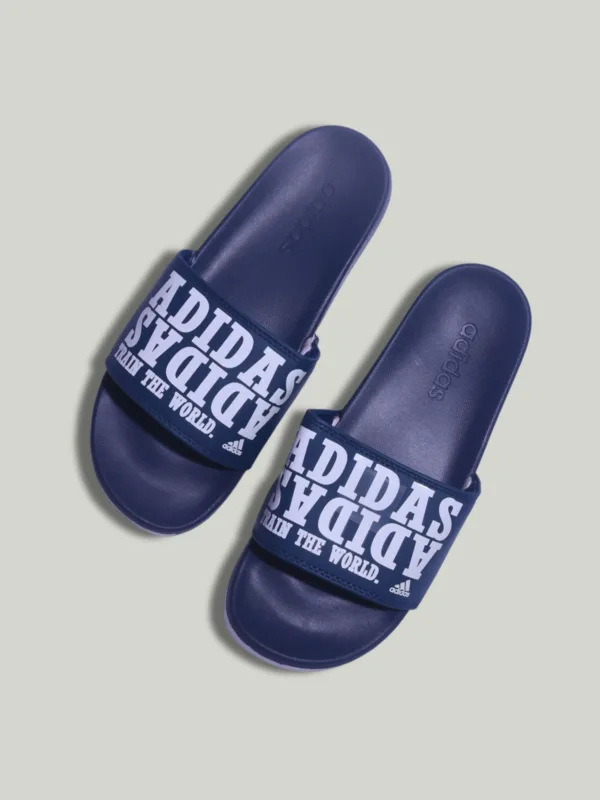 Adidas Cloudfoam Adilette Slides – Navy Blue Comfort Edition