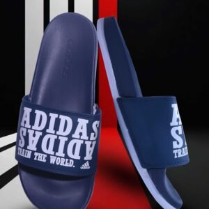 Adidas Cloudfoam Adilette Slides – Navy Blue Comfort Edition