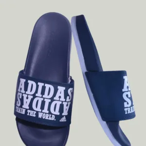 Adidas Cloudfoam Adilette Slides – Navy Blue Comfort Edition