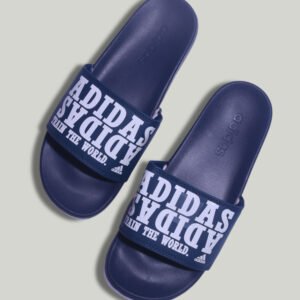 Adidas Cloudfoam Adilette Slides – Navy Blue Comfort Edition