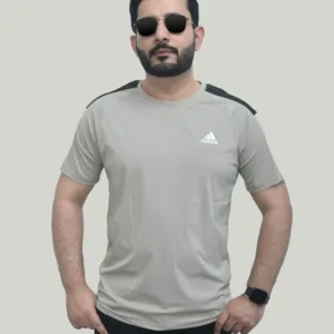 ADI Dri Fit – Khaki Performance T-Shirt