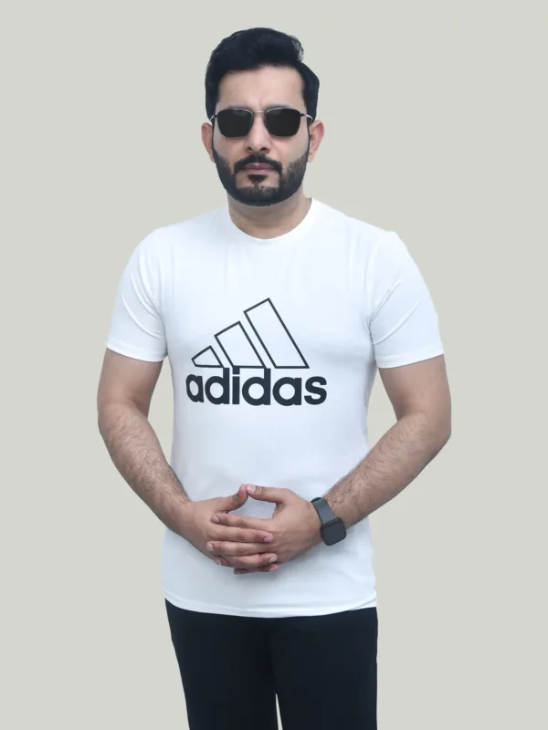 Adidas Dri Fit – White Performance T-Shirt