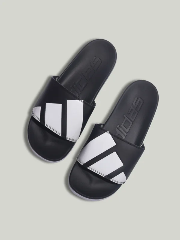 Adidas Slides – Black & White Classic Edition
