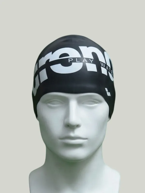 Arena Play Original Flat Swimming Cap – Kids (Silicone) - Black